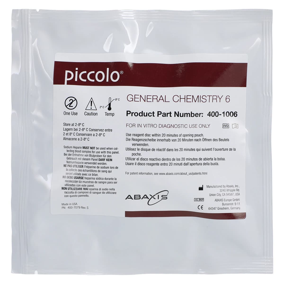 Abaxis Piccolo Xpress General Chemistry 6 Reagent Disc, CLIA Waived, 10/Box thumbnail 3