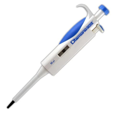 Globe Scientific Diamond PRO Fixed Volume Pipette, 50 µL, Non-Graduated, Blue, Calibrated, Each - Pipette Pro Diamond Blue - Image 1