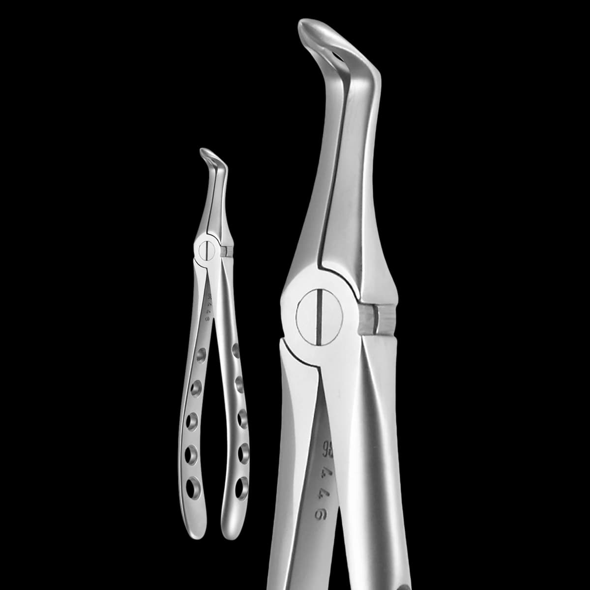 A. Titan Instruments X-TRAC Lower Root Tip Forceps, #4515, Serrated, Cupped Beaks, Stainless Steel, 1 Each - Lower Root X-TRAC Forceps - Image 1