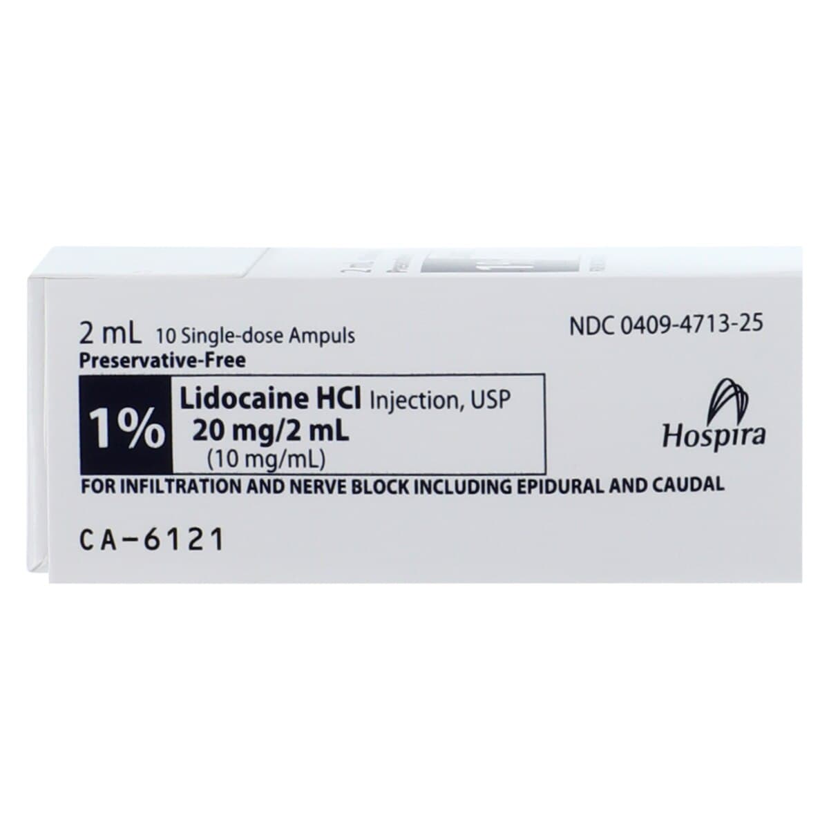 Lidocaine HCl Injection 1% Preservative-Free Ampules, 2 mL, 50/Package thumbnail 3