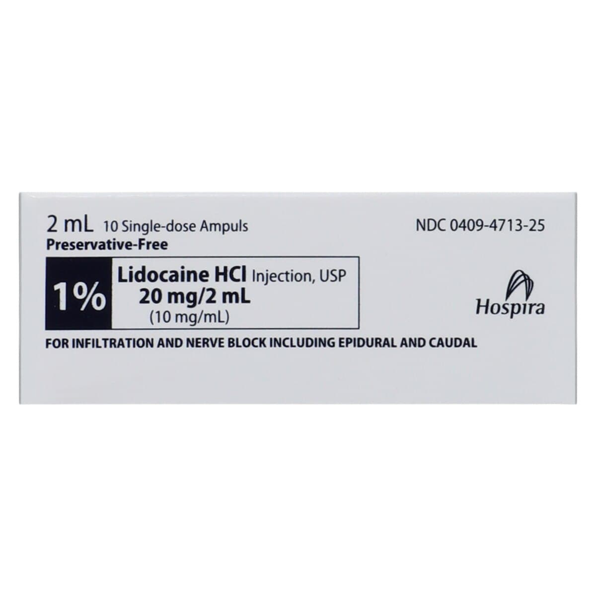 Lidocaine HCl Injection 1% Preservative-Free Ampules, 2 mL, 50/Package thumbnail 4