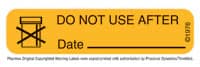 Precision Dynamics Warning Labels, Do Not Use After Date, Paper, 1/2" x 500", 1000/Box - Warning Labels - Image 1