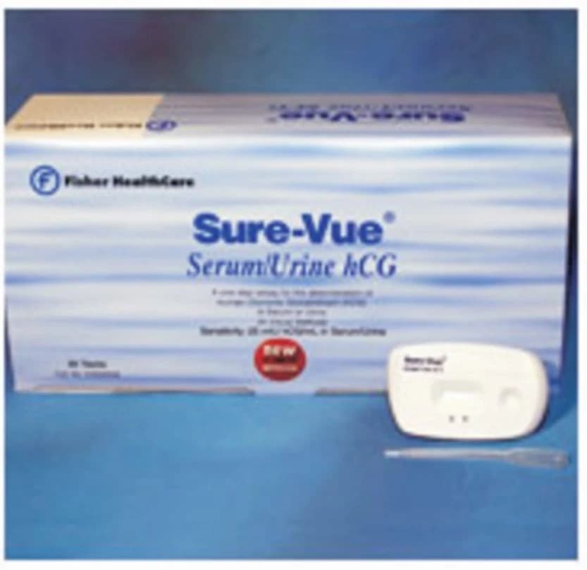 Sure-Vue hCG Combo Cassette Test, CLIA Waived, 50 Tests/Package - Sure Vue Urine HCG Test - Image 1