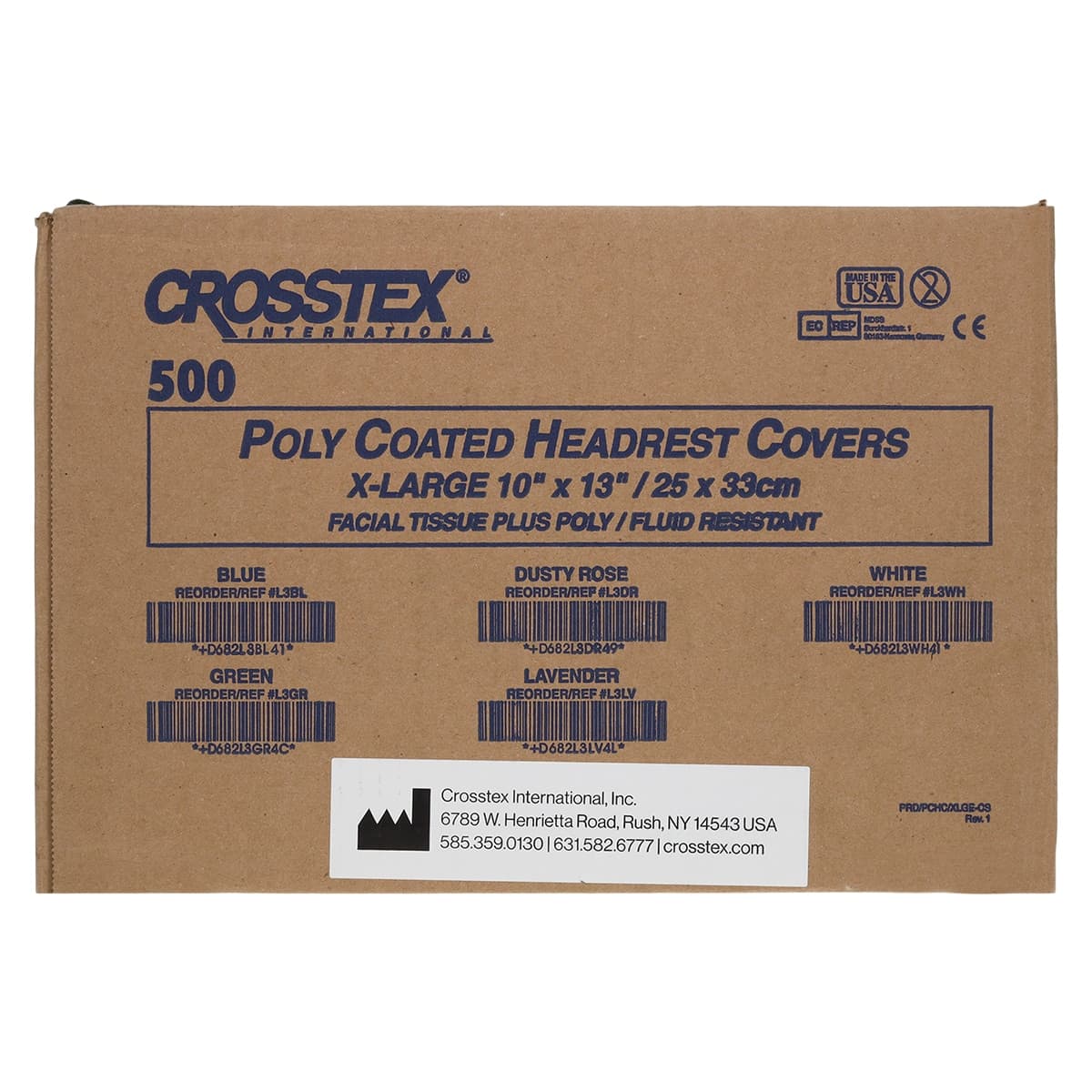 Crosstex Polycoated Headrest Covers, Extra Large 10" x 13", Green, 500/Case, L3GR thumbnail 3