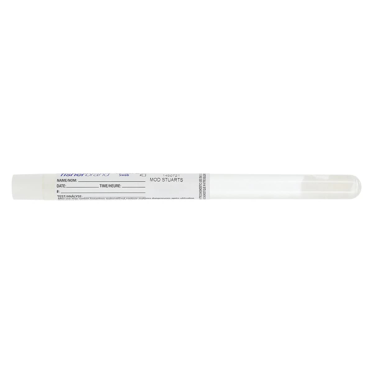 Fisherbrand Liquid Stuart Agar Culture Transport Swab, Sterile, Red Cap, Rayon Tip, 50/Package thumbnail 3