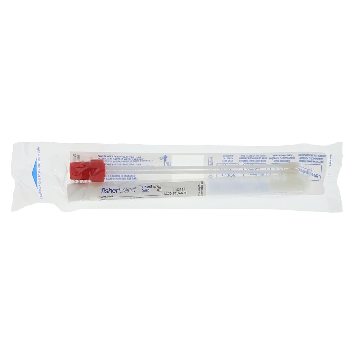 Fisherbrand Liquid Stuart Agar Culture Transport Swab, Sterile, Red Cap, Rayon Tip, 50/Package thumbnail 6