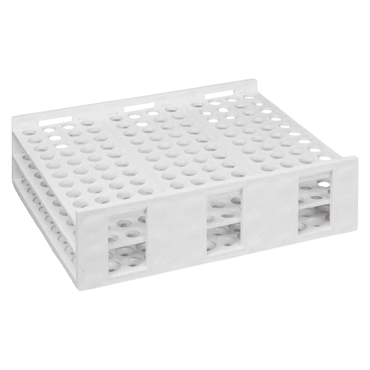 SP Scienceware Radioimmunoassay Tube Rack, Polypropylene, 16mm, 120-Place, White, Reusable - Rack Tube Radioimmunoassay - Image 1