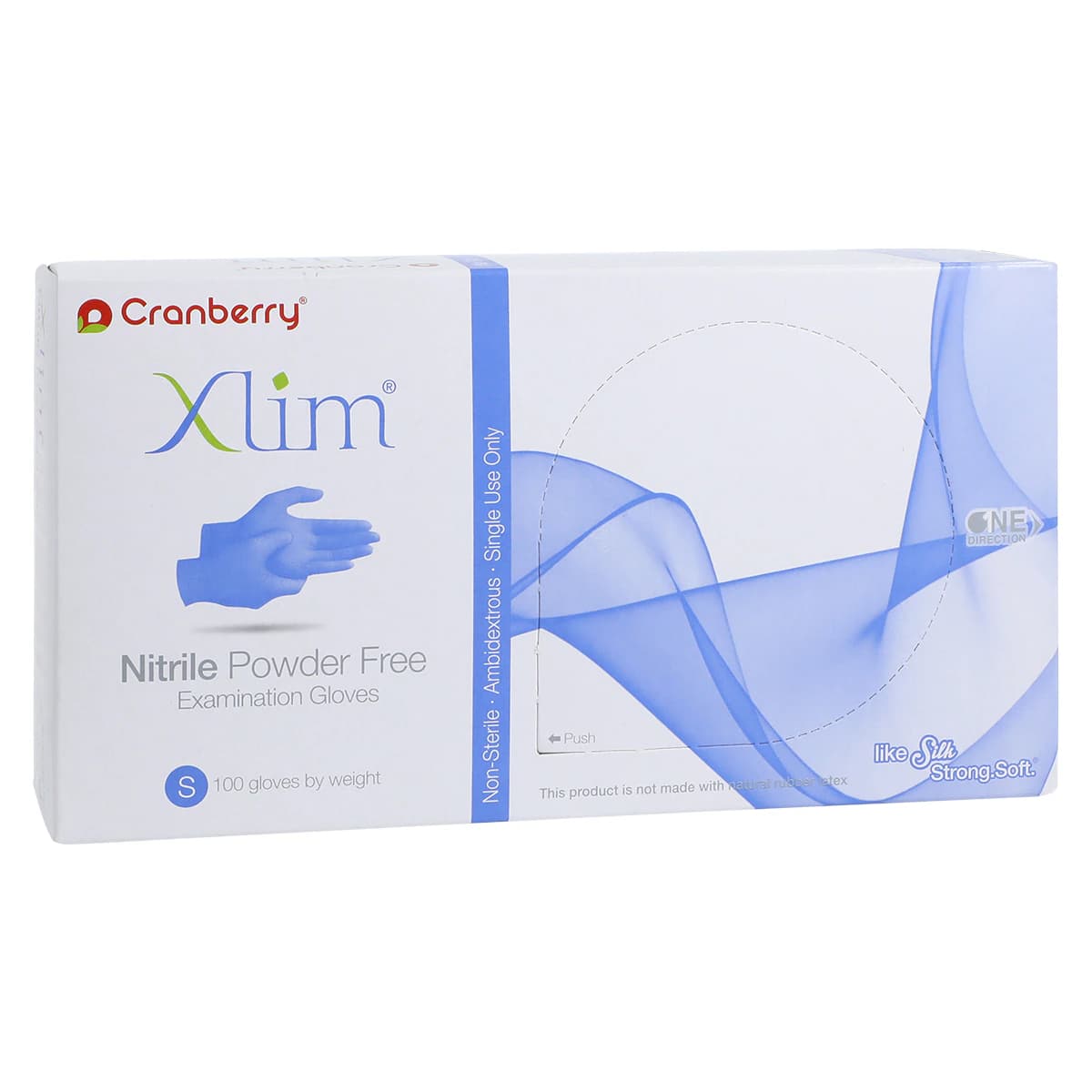 Cranberry Xlim Nitrile Examination Gloves, Powder-Free, Non-Sterile, Small, Neo Blue, 100/Box, CR3126 thumbnail 4