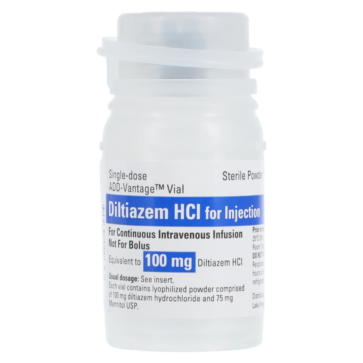 Diltiazem HCl Injection 100mg/Vial ADD-Vantage Vial 15mL, 10/Package thumbnail 2