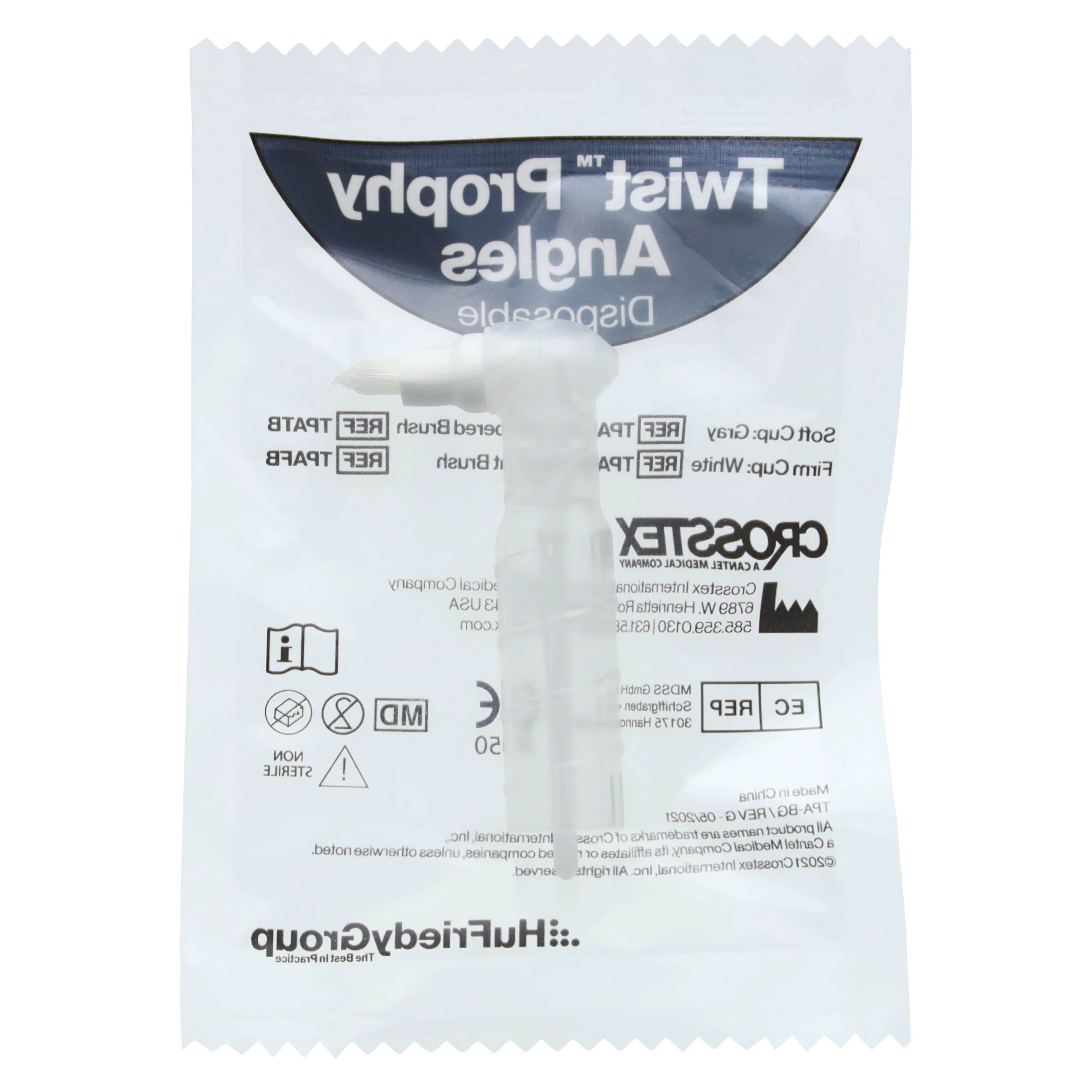 Crosstex Twist Disposable Prophy Angle, Tapered Brush, 100/Box, TPATB thumbnail 3