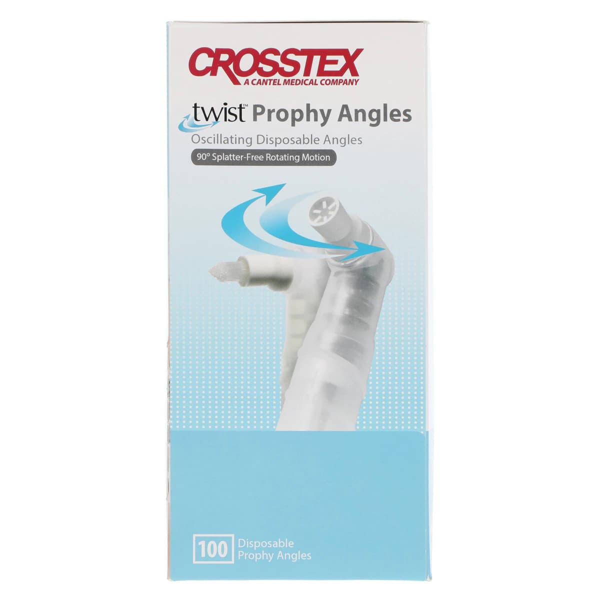 Crosstex Twist Disposable Prophy Angle, Firm Cup, White, 90-Degree Reciprocating, Latex-Free, 100/Box, TPAFC thumbnail 5