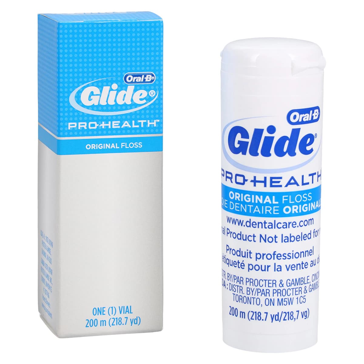 Oral-B Glide Pro-Health Original Floss, Unwaxed, 200 Meters, Vial Dispenser thumbnail 2