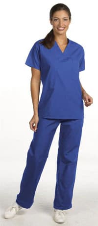 Fashion Seal Unisex Scrub Pant, Blueberry, X-Small, 65% Polyester/35% Cotton, Drawstring, 1 Pocket, Reversible - Pants Scrub Unisex Blueberry - Image 1