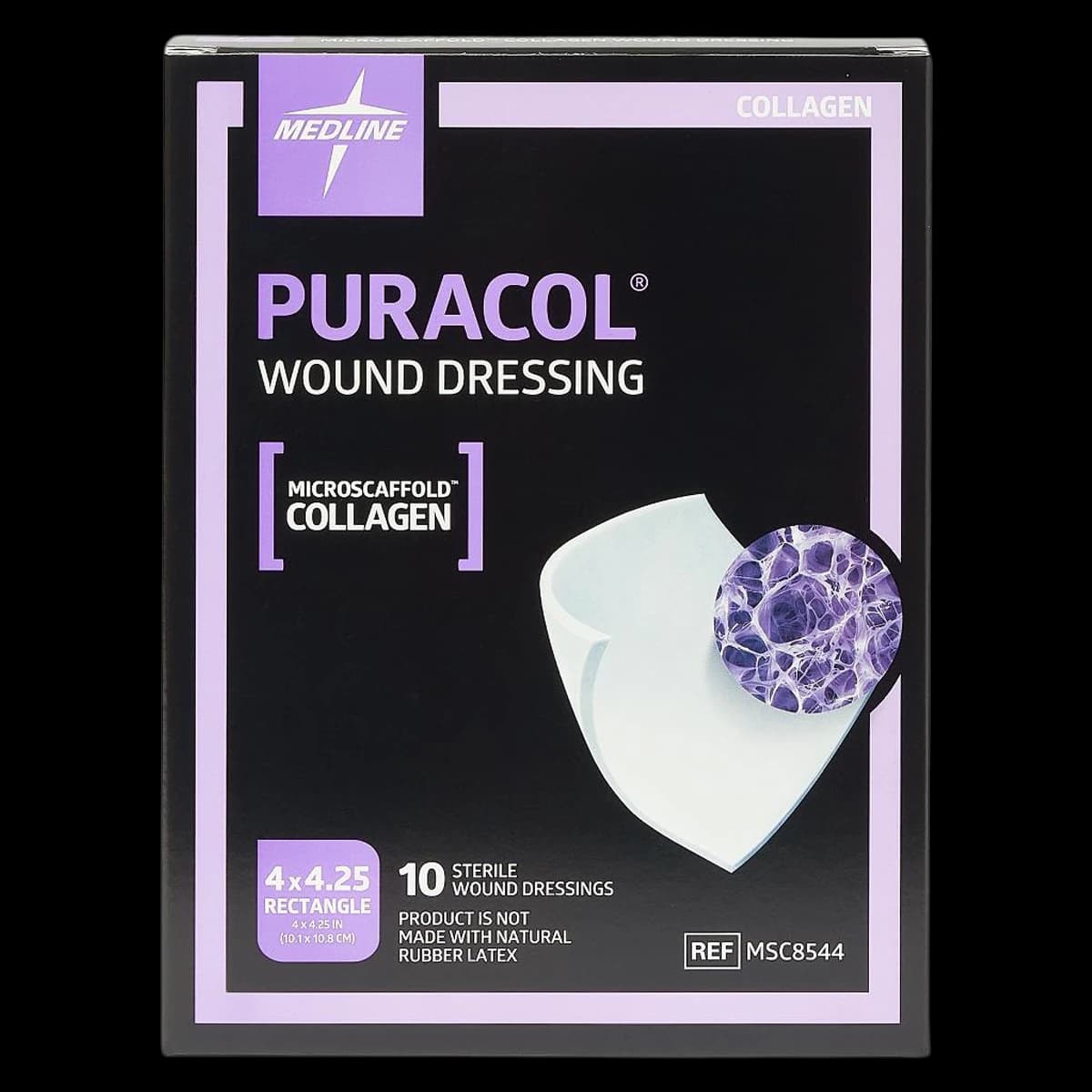 Puracol Collagen Dressing, 4" x 4.25", Sterile, Highly Absorbent, Latex-Free - Puracol Collagen Dressing - Image 1