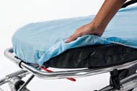 Graham Medical SnugFit Barrier Fitted Sheet, Non-Sterile, 40 in x 89 in, Blue, 25/Case thumbnail 2