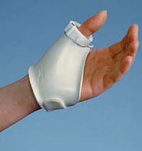 Rolyan Light Spica Splint Wrist/Thumb, Left, Small, Polyform 3.25-3.5" - Splint Thumb Spica Left - Image 1