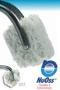 NuOss Collagen Bone Graft, Bovine, 10 mm x 11 mm x 12 mm, 1.3 cc, Each - NuOss Collagen 1.3cc - Image 1