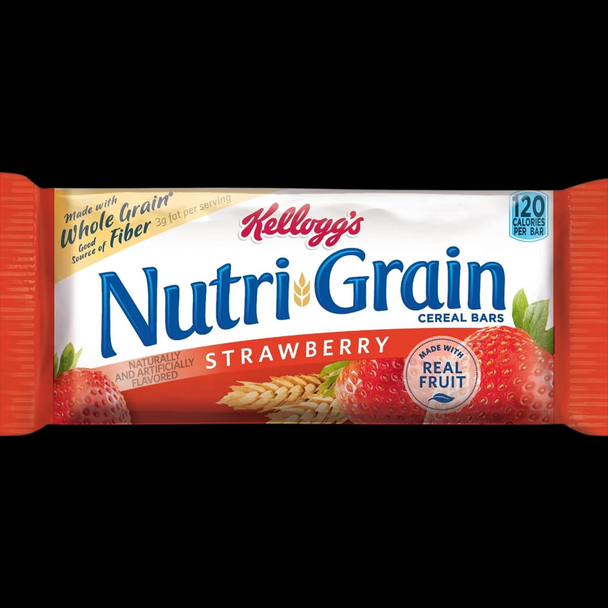 Kellogg's Nutri-Grain Bars, Strawberry, 1.3 oz, 16/Box - Nutrigrain Bar Strawberry - Image 1