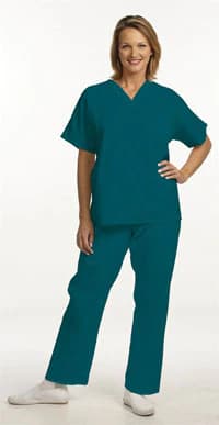 Fashion Seal Healthcare® Unisex Fashion Scrub Pants, 65/35 Fashion Poplin®, Dark Teal, 2XL, Drawstring, 1/Pkg - Fashion Seal Healthcare® Unisex Fashion Scrub Pants – 65/35 Fashion Poplin®, Dark Teal - 2 XL - Image 1