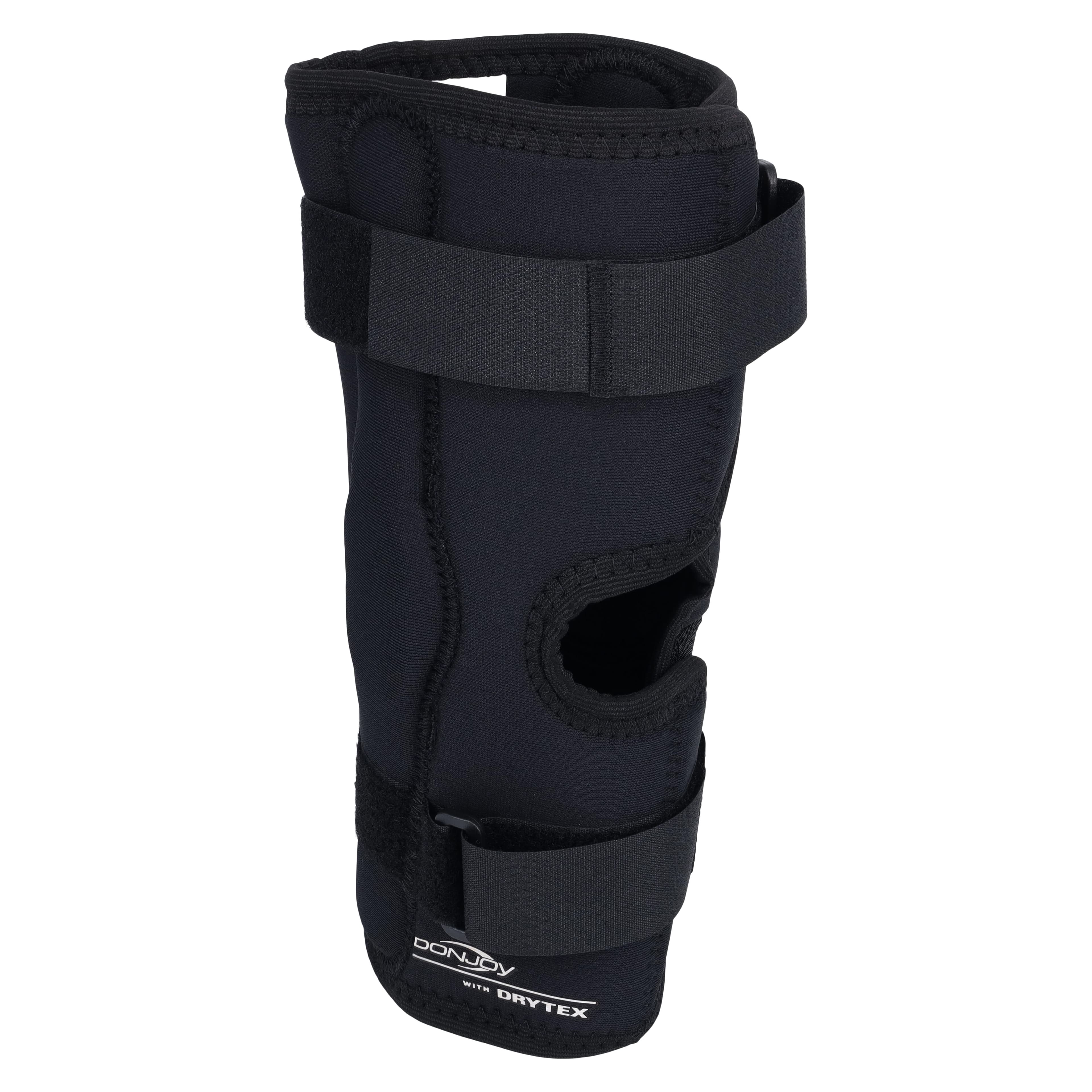 DJO Economy Wraparound Knee Brace, Adult Large, Black, Drytex, 21-23.5" thumbnail 2