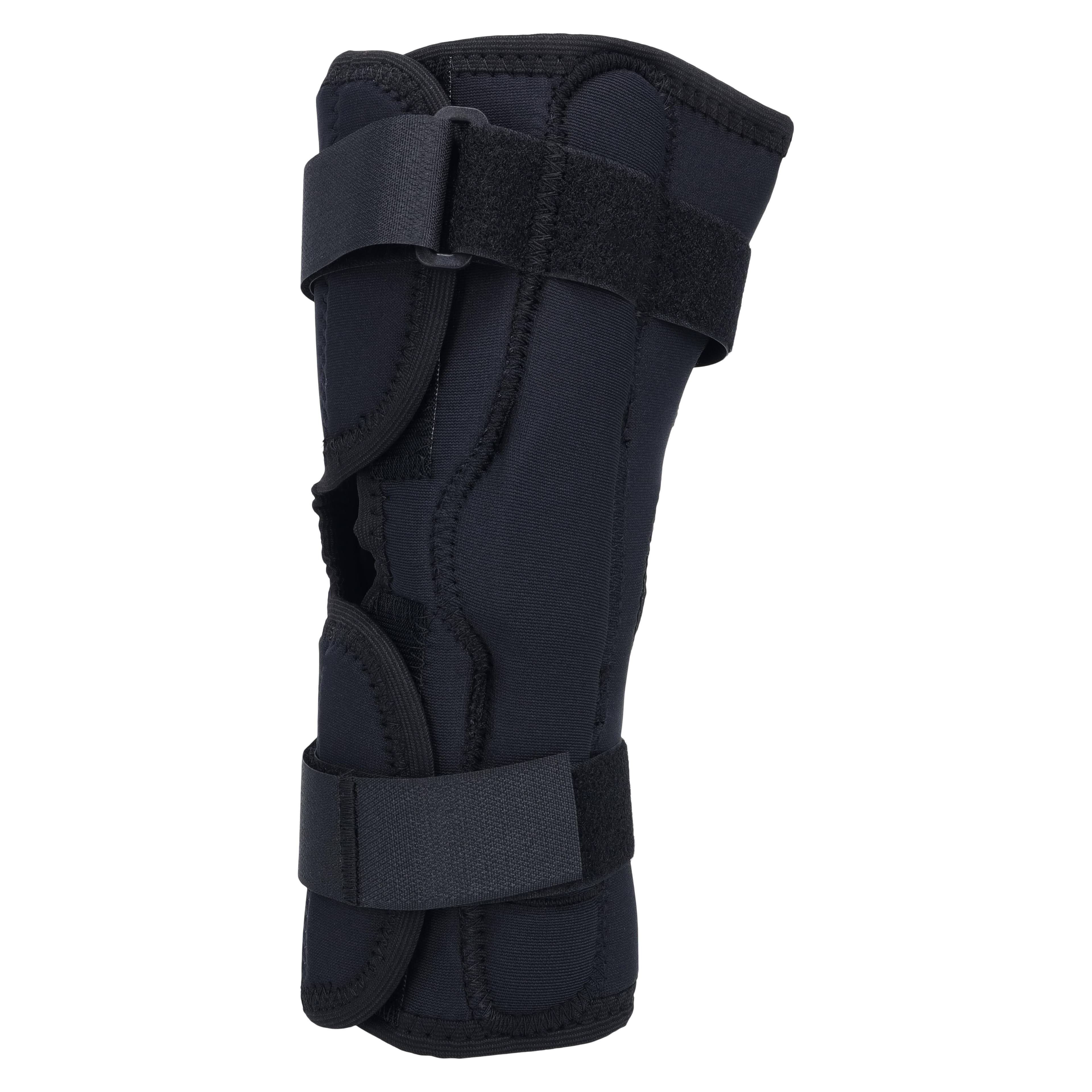 DJO Economy Wraparound Knee Brace, Adult Large, Black, Drytex, 21-23.5" thumbnail 4