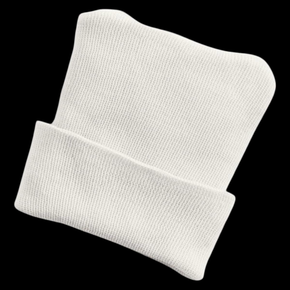 Medline Warming Cap, Infant, Unisex, White, 67% Polyester / 33% Cotton Stockinette, Non-Sterile, Reusable, 60/Case - Cap Infant White - Image 1