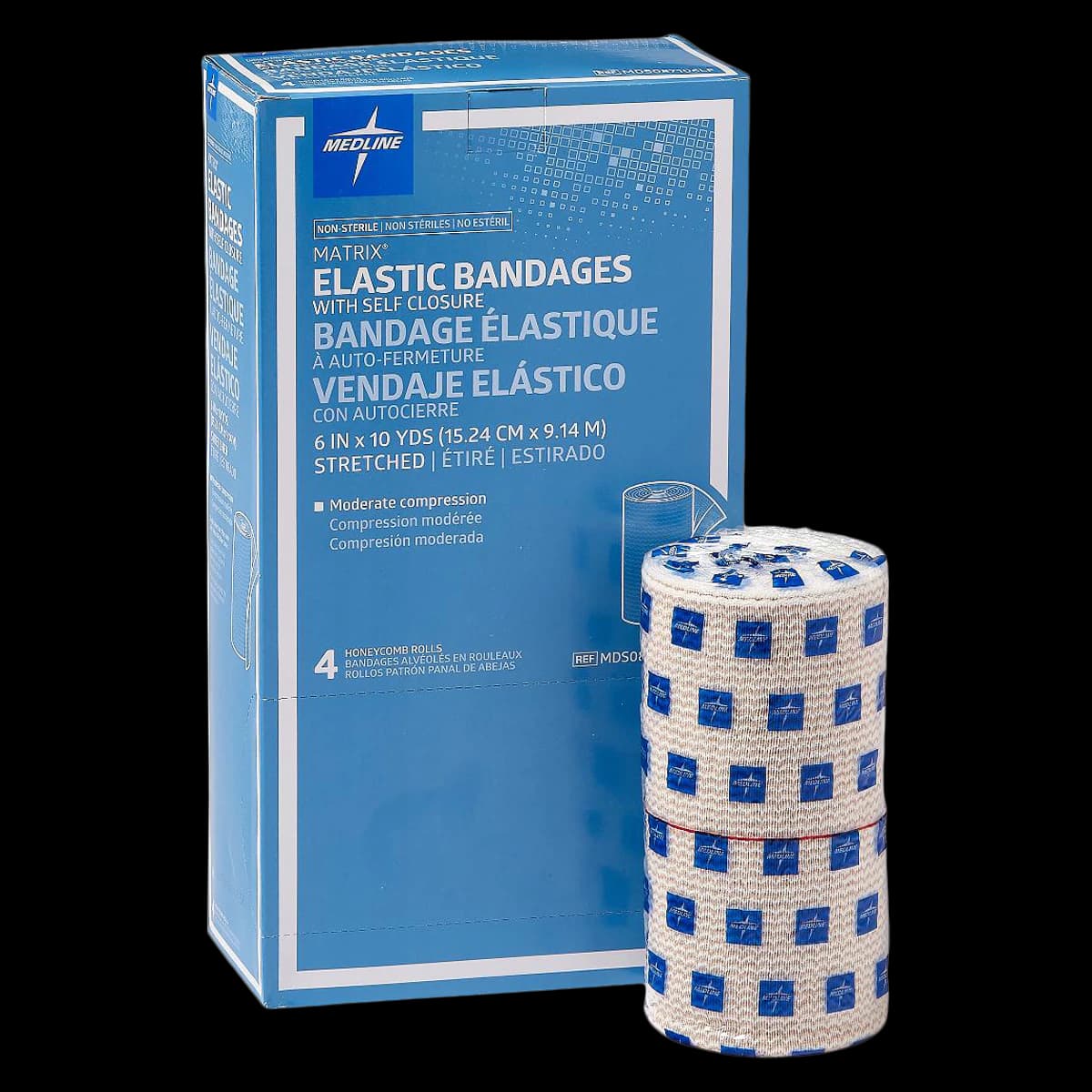Medline Matrix Stretch Bandage, Elastic, 6" x 10 yd, Latex-Free, Non-Sterile, 20/Case thumbnail 2