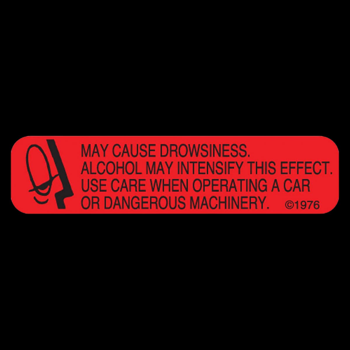 Precision Dynamics Pharm Communication Label, May Cause, Red, 1-9/16 x 3/8", 1000/Box - Pharm Label: May Cause - Image 1