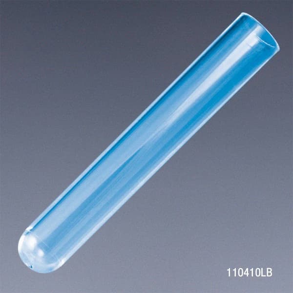Globe Scientific Polystyrene Test Tube, 5mL, 12x75mm, Round Bottom, Non-Sterile, Light Blue, 1000/Bag thumbnail 2