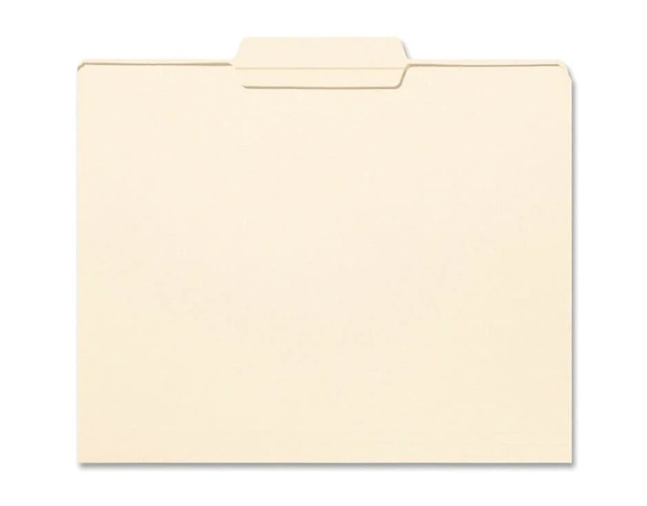 Smead Manila File Folder, Letter Size, 1/3-Cut, Center Tab, 100/Box - Folder, Letter Manilla - Image 1