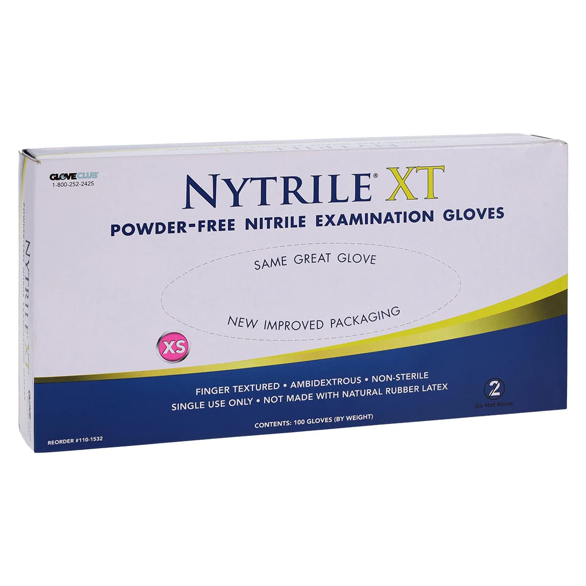 Nytrile XT Nitrile Exam Gloves, Powder Free, Non-Sterile, X-Small, Periwinkle Blue thumbnail 4
