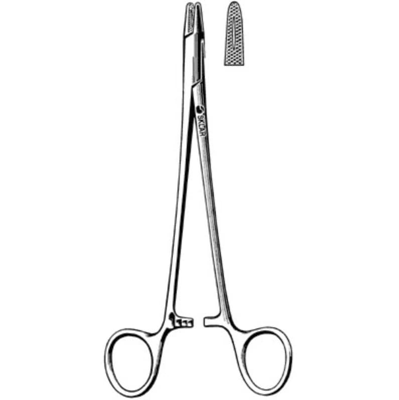 Sklar New Orleans Needle Holder, Serrated Jaw, 7" Stainless Steel - New Orleans Needle Holder - Image 1