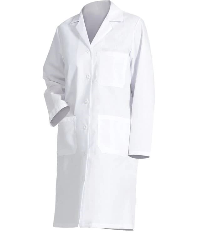 Fashion Seal Ladies Traditional Lab Coat, White, 65% Polyester / 35% Cotton, 39.5 in, 3 Pockets, Long Sleeves, 48 Each - Lab Coat Ladies Tradition Whit - Image 1