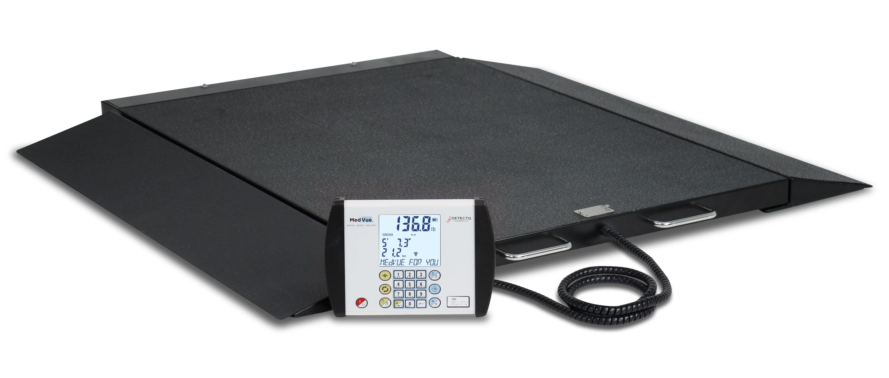 Detecto Wheelchair Scale, Digital, 1000 lb Capacity, 01KT0J078KKYS31E6PZ06JCABN thumbnail 2