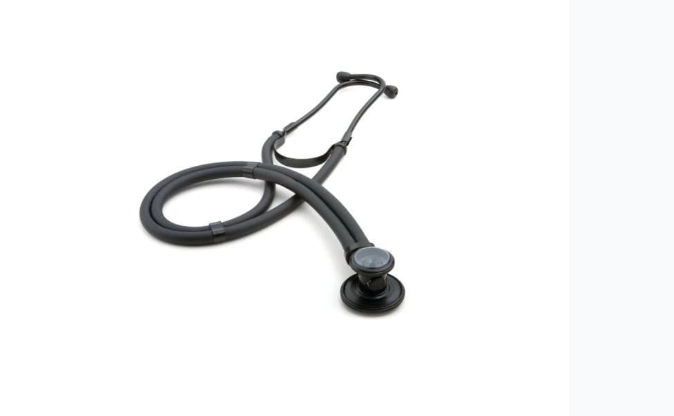 ADC Adscope Sprague Rappaport Stethoscope, Adult/Pediatric, Black, Double Lumen Tubing - Steth Adscope 2Hd Sprague - Image 1