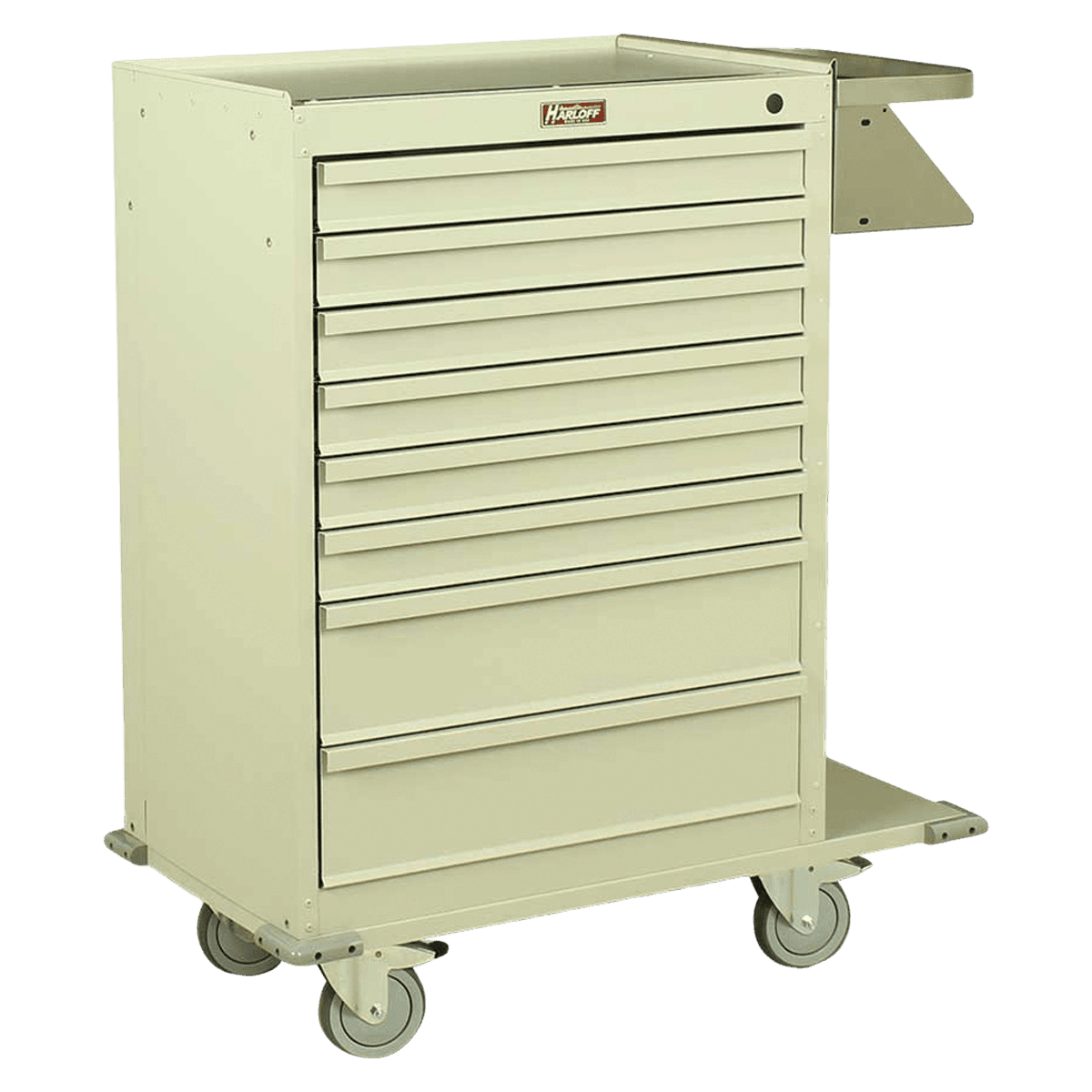 Harloff Cast Cart, Light Grey, 43x44x21" with (4) 5" Casters - Cart Cast Light Grey - Image 1