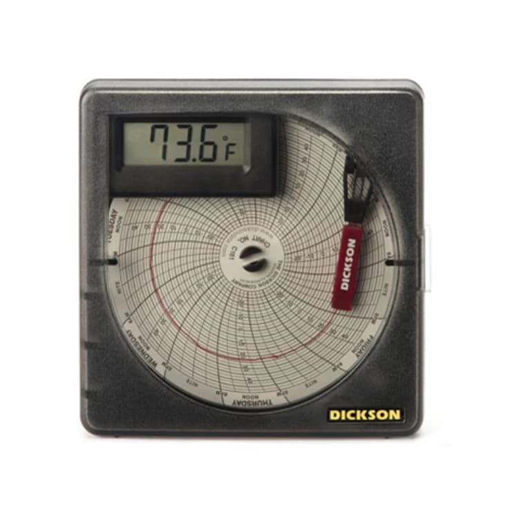 Dickson Temperature Chart Recorder, -30 to 50°C / -22 to 122°F, Each - Recorder Temperature Chart - Image 1
