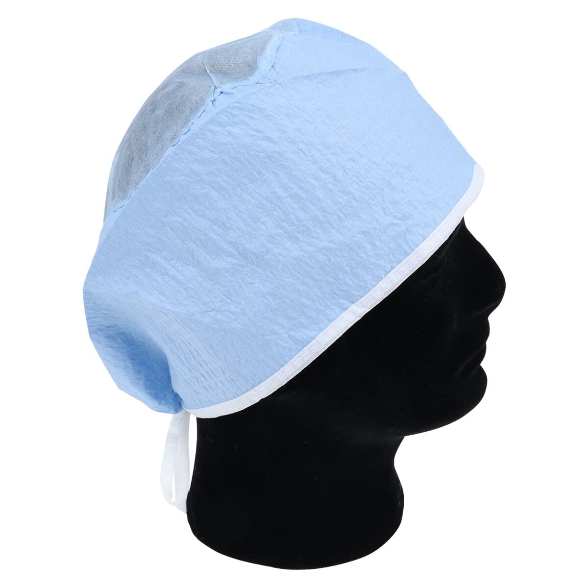 Medline Sheer-Guard Surgeon Cap Tie Back, One Size Fits Most, Blue, Disposable, Latex-Free, 500/Case thumbnail 3