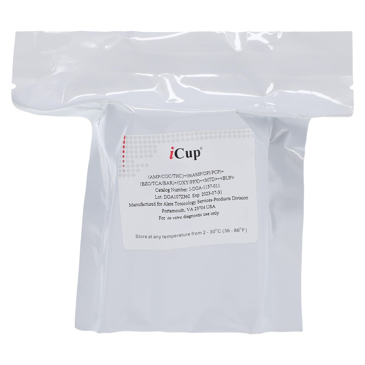 Alere iCup 13-Panel Drug Screen Test Kit, Moderately Complex, 25/Box thumbnail 2