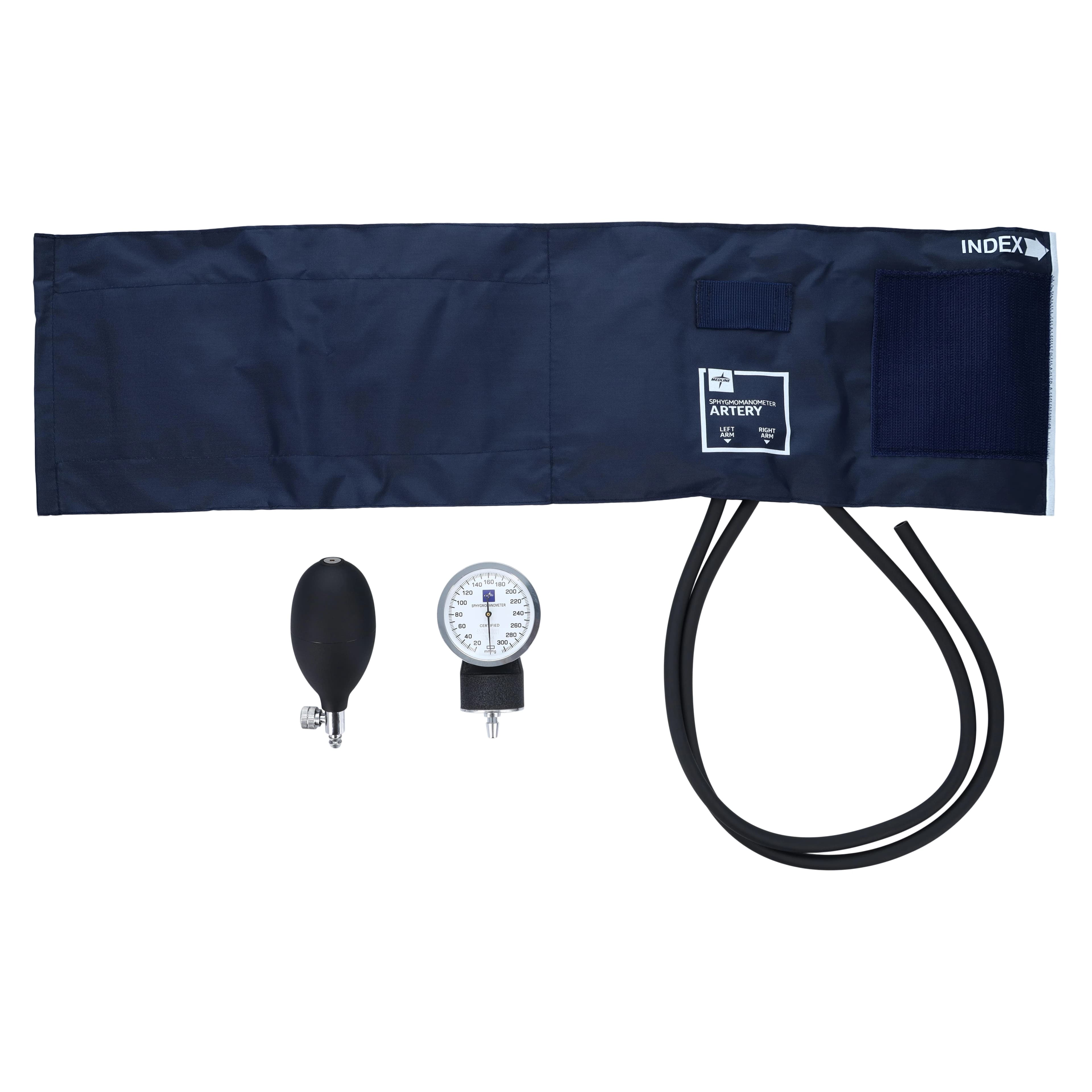 Medline Range Finder Aneroid Sphygmomanometer, Adult, Black, Latex-Free, Arm Cuff with Dial Display thumbnail 3