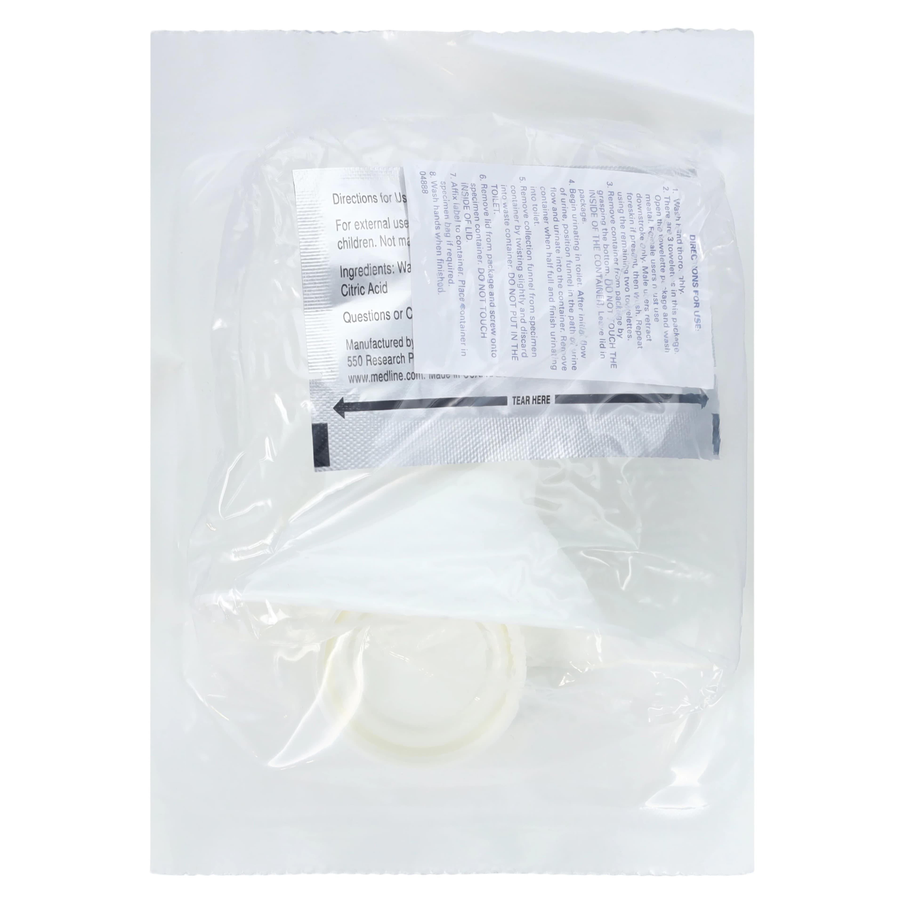 Medline Midstream Urine Collection Kit, Sterile, 3 oz Specimen Container thumbnail 2