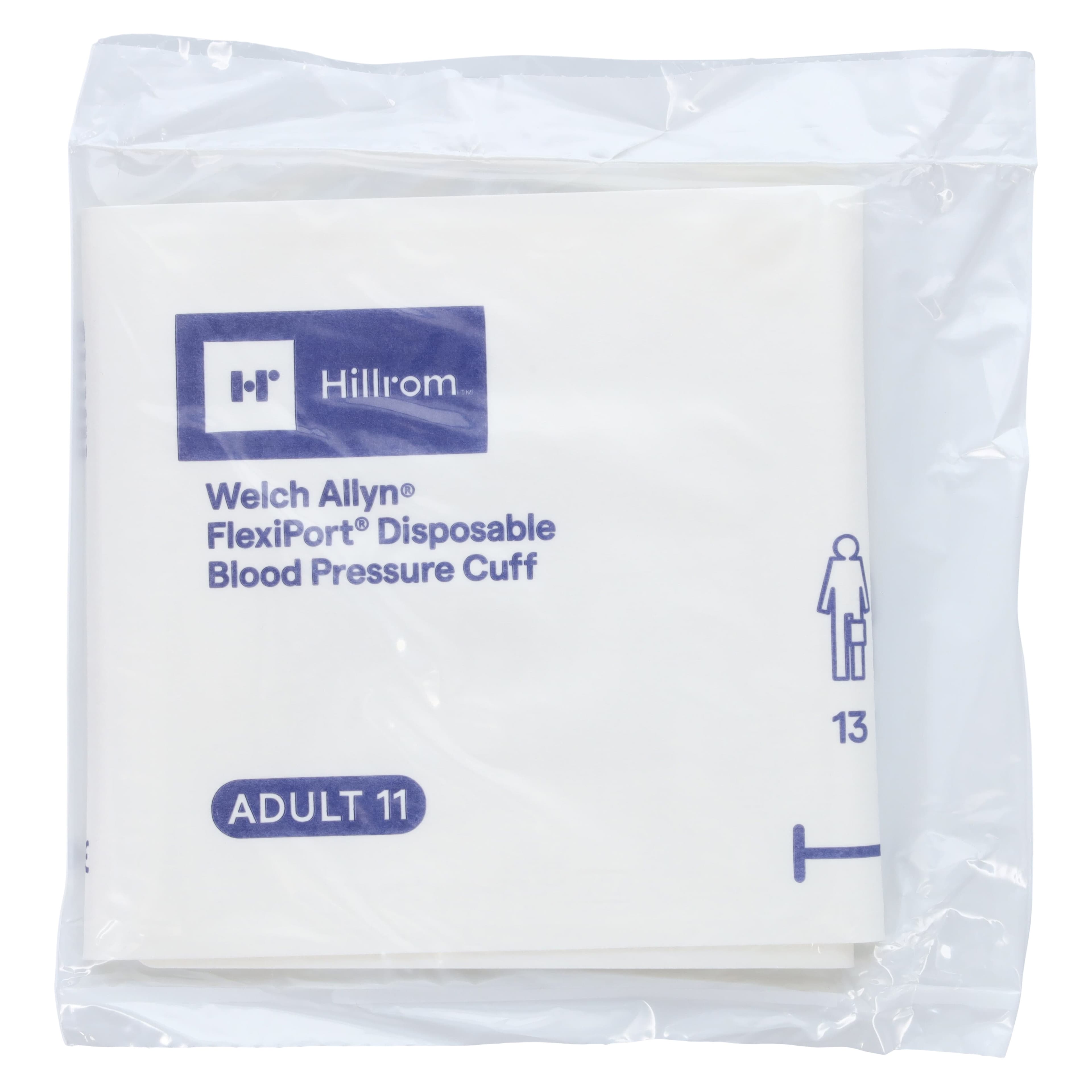 Welch Allyn FlexiPort Disposable Blood Pressure Cuff, Size 11, White/Navy Blue, Latex-Free, 20/Case thumbnail 3