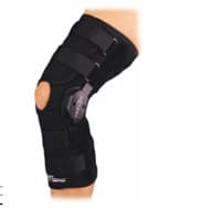 DJO Playmaker Knee Brace, Drytex, Adult Small, Black, 15.5-18.5" - Brace Knee Blk Drytx - Image 1