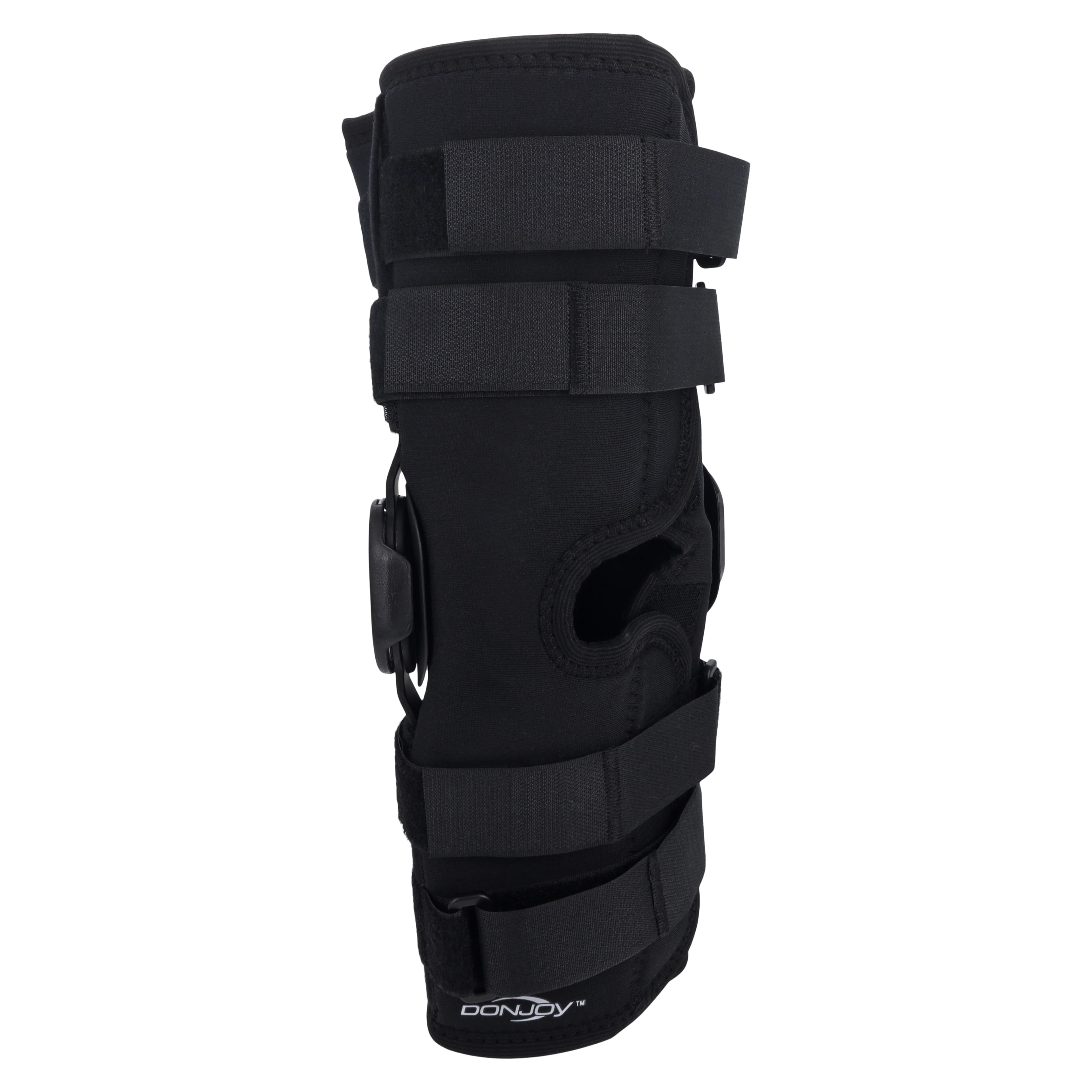 DJO Playmaker Knee Brace, Adult Medium, Drytex, Black, 18.5-21" - Brace Knee Blk Drytx - Image 1
