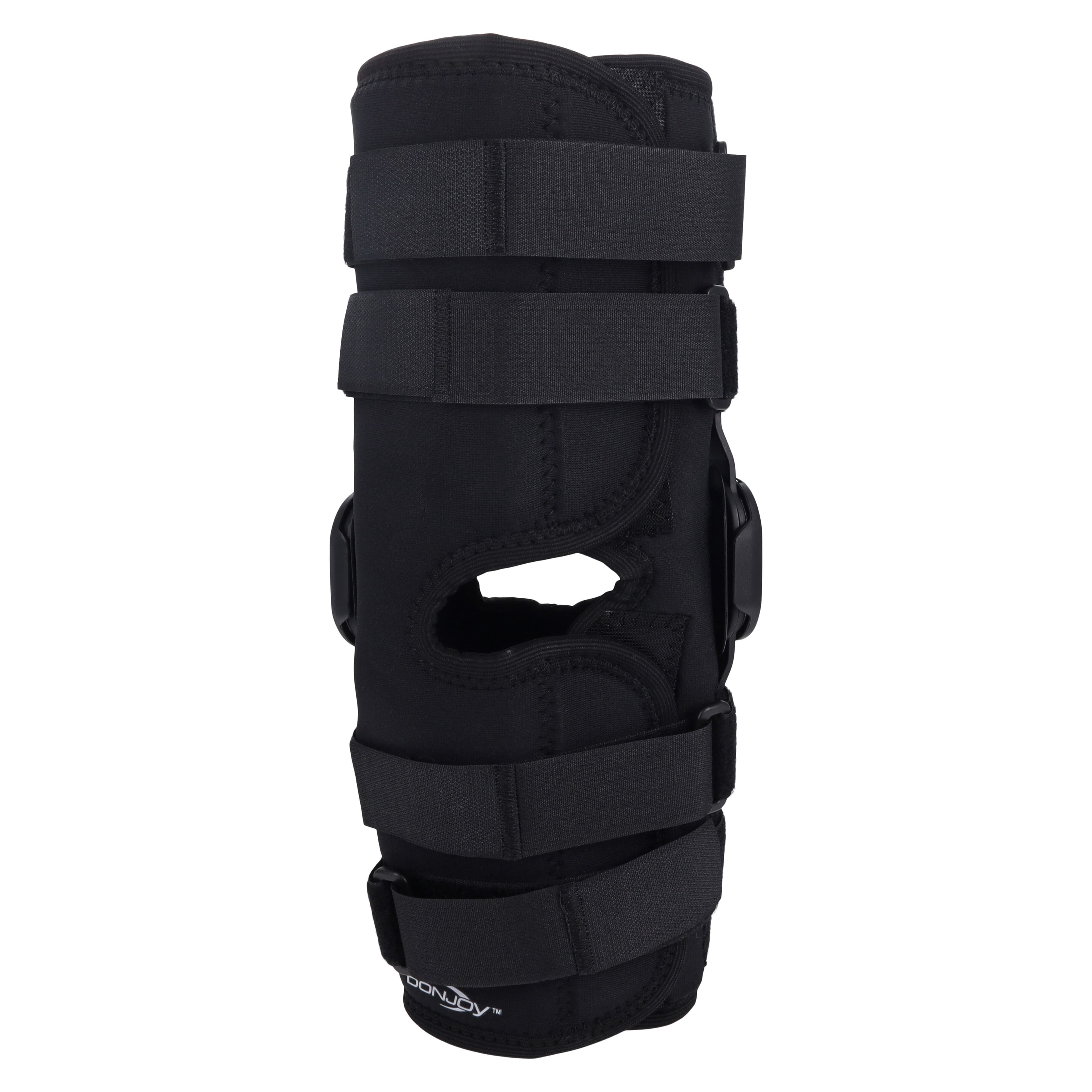 DJO Playmaker Knee Brace, Adult Medium, Drytex, Black, 18.5-21" thumbnail 3