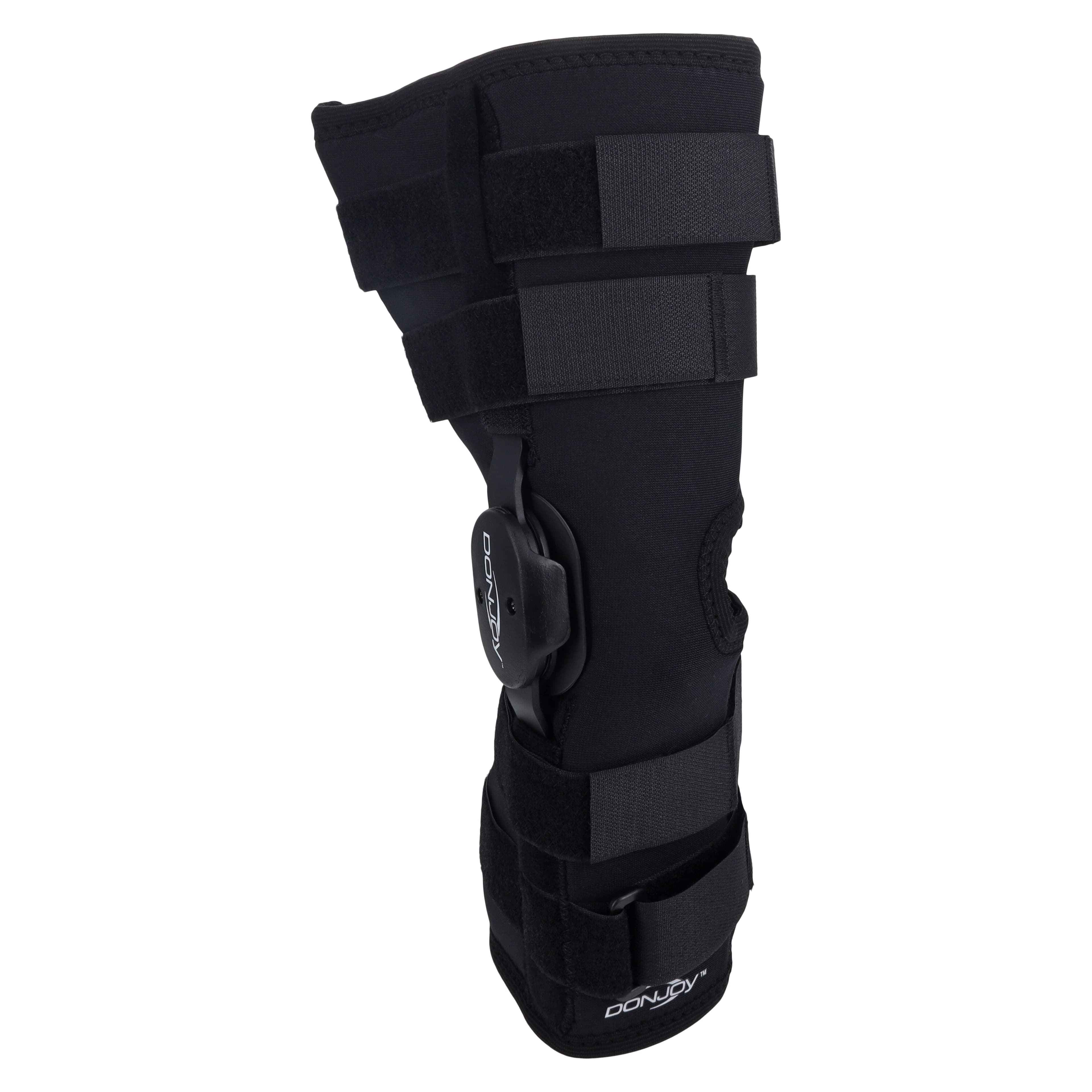 DJO Playmaker Knee Brace, Adult Medium, Drytex, Black, 18.5-21" thumbnail 6