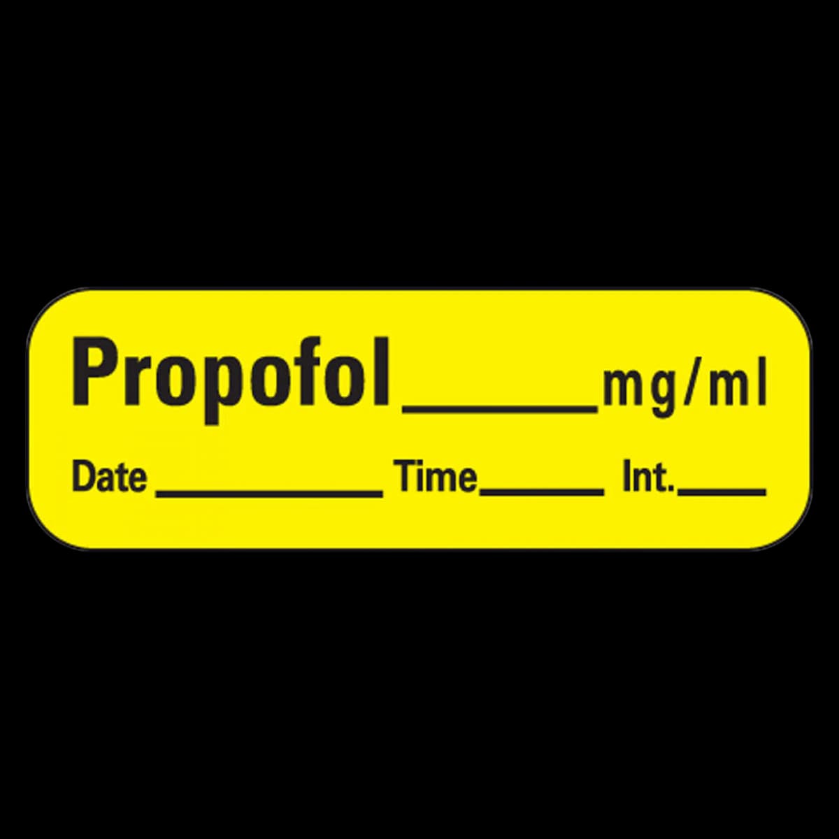 Label Propofol Anesthesia Tape DTI, Yellow, 1-1/2" x 1/2", 600/Roll thumbnail 2