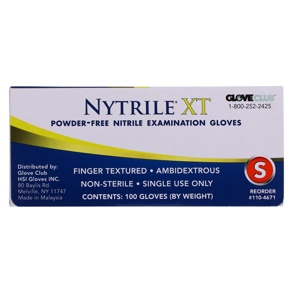 Nytrile XT Nitrile Exam Gloves, Small, Periwinkle Blue, Powder Free, Non-Sterile thumbnail 5