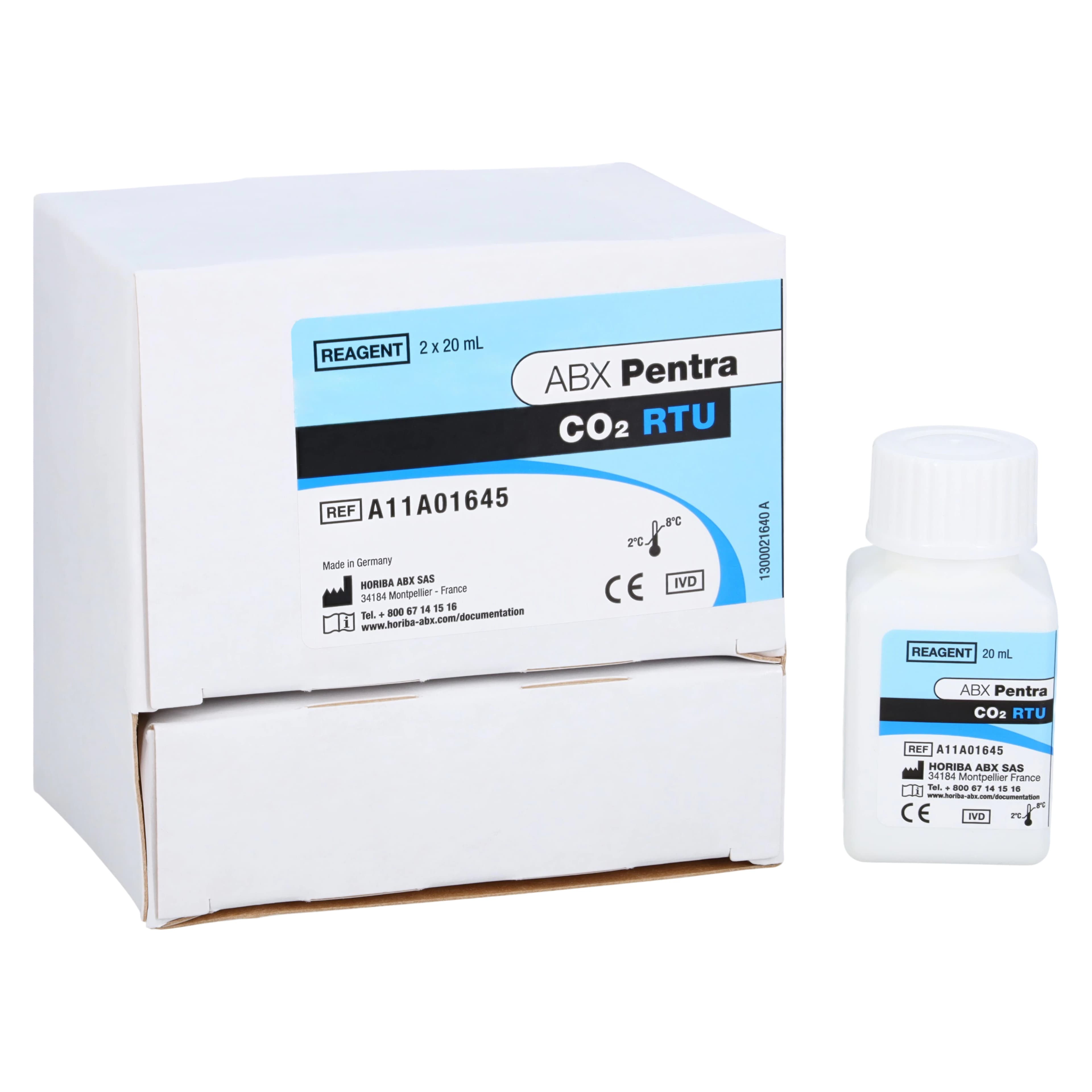 CO2 RTU Cassette, Pentra C400/C200 Carbon Dioxide Reagent, 2x20mL, 200 Count Vial Bottle, UV Enzymatic - CO2 RTU Cassette - Image 1