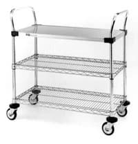 InterMetro Industries Mobile Cart, 3 Shelves, 18" x 36" - Cart Mobile 3-Shelves - Image 1